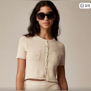 J. Crew Short-sleeve Sweater “Lady Jacket”
